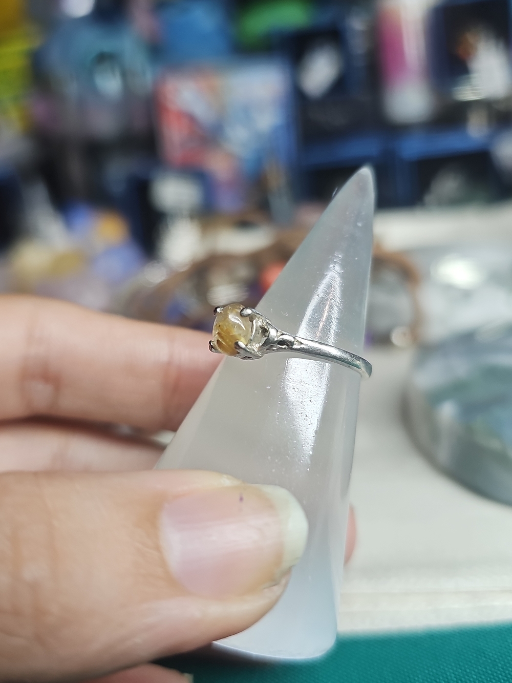 Golden Rutile Alloy Adjustable Ring - Picture 3 of 7